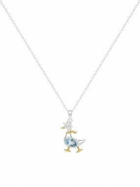 Blue Topaz Goose Duck Pendant (#P109)